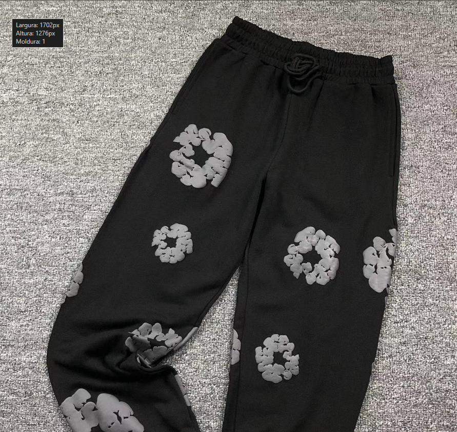 Conjunto Moletom Denim Tears Black Gray