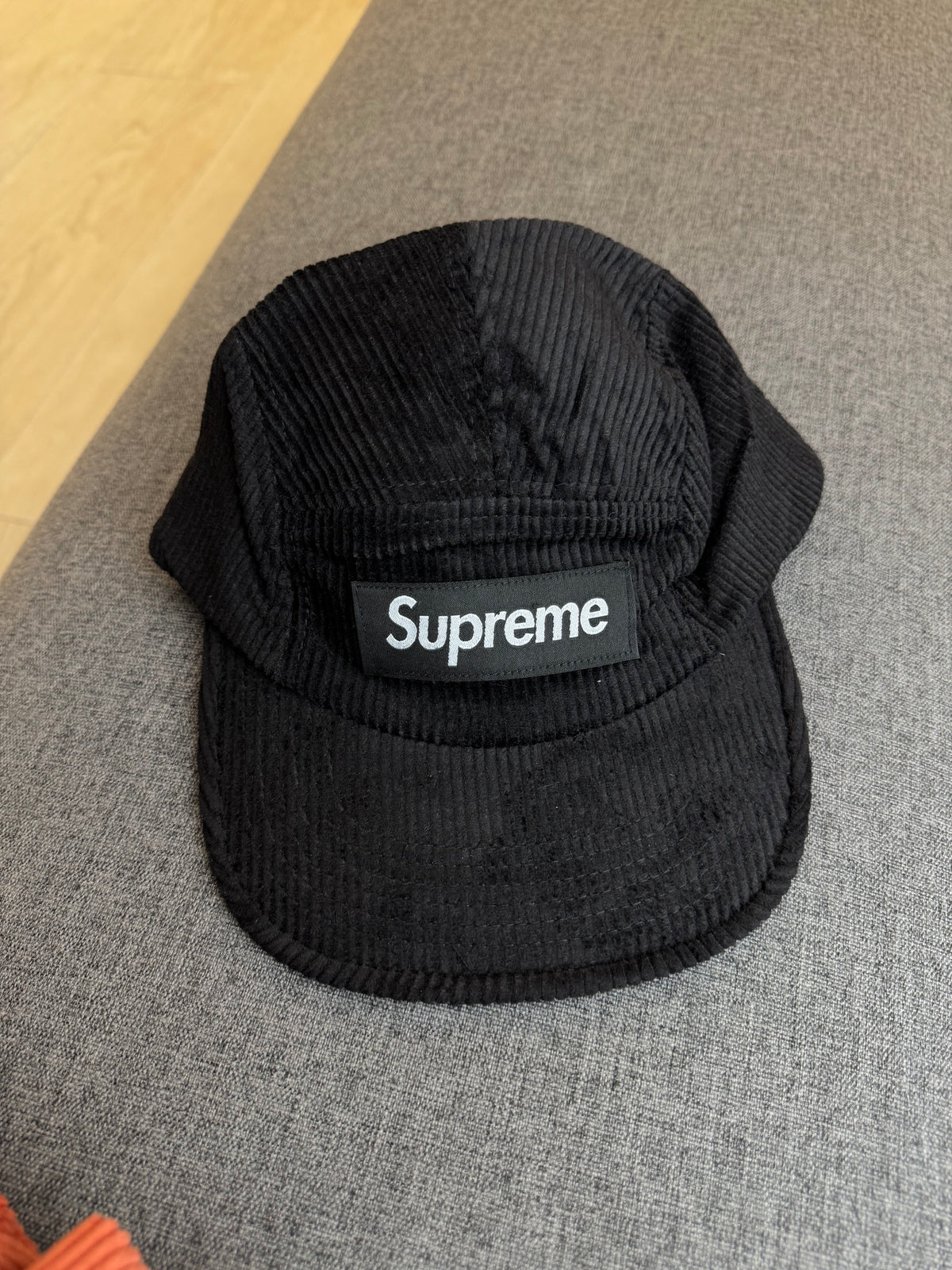 Boné Supreme Corduroy Camp Black