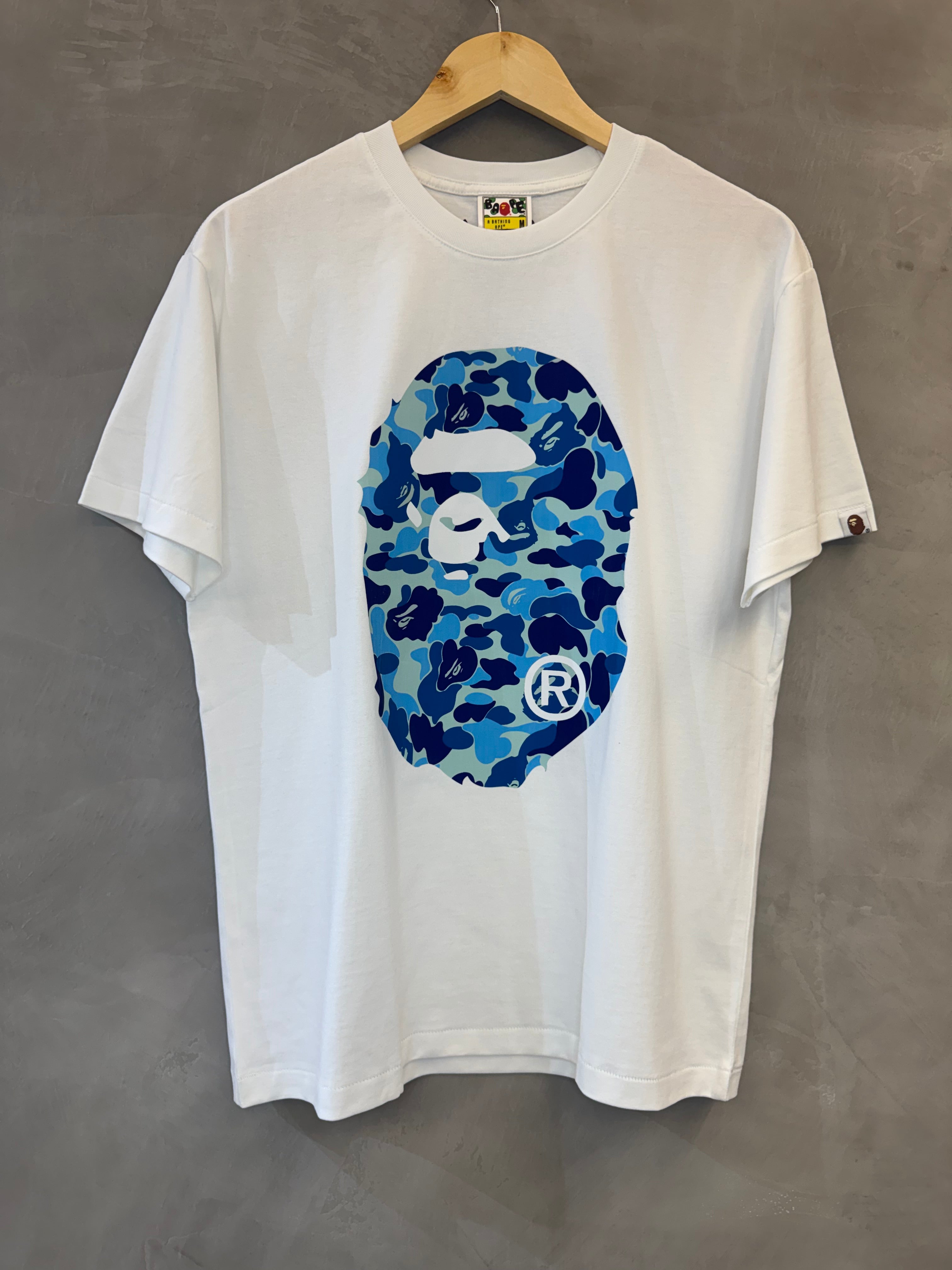 Camiseta BAPE ABC Big Ape Head White and Blue