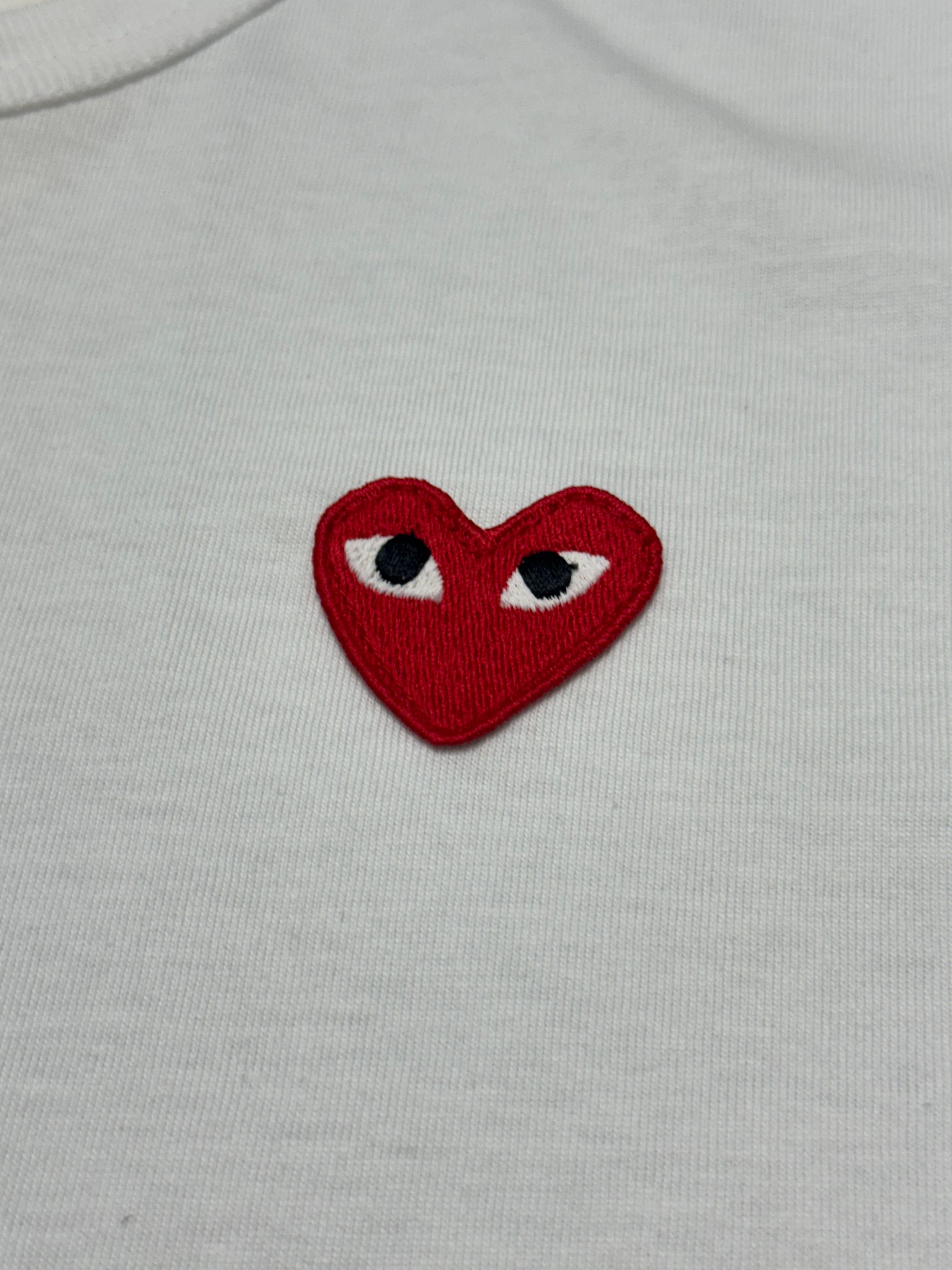 Camiseta CDG Play White and Red
