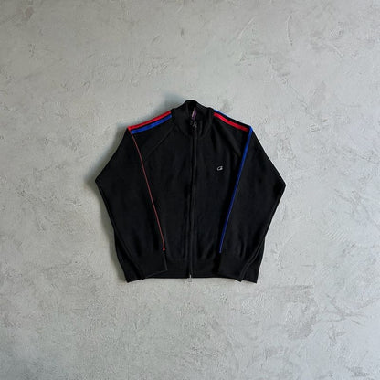 Corteiz Knit Zip Up Fleece Black/Red/Blue