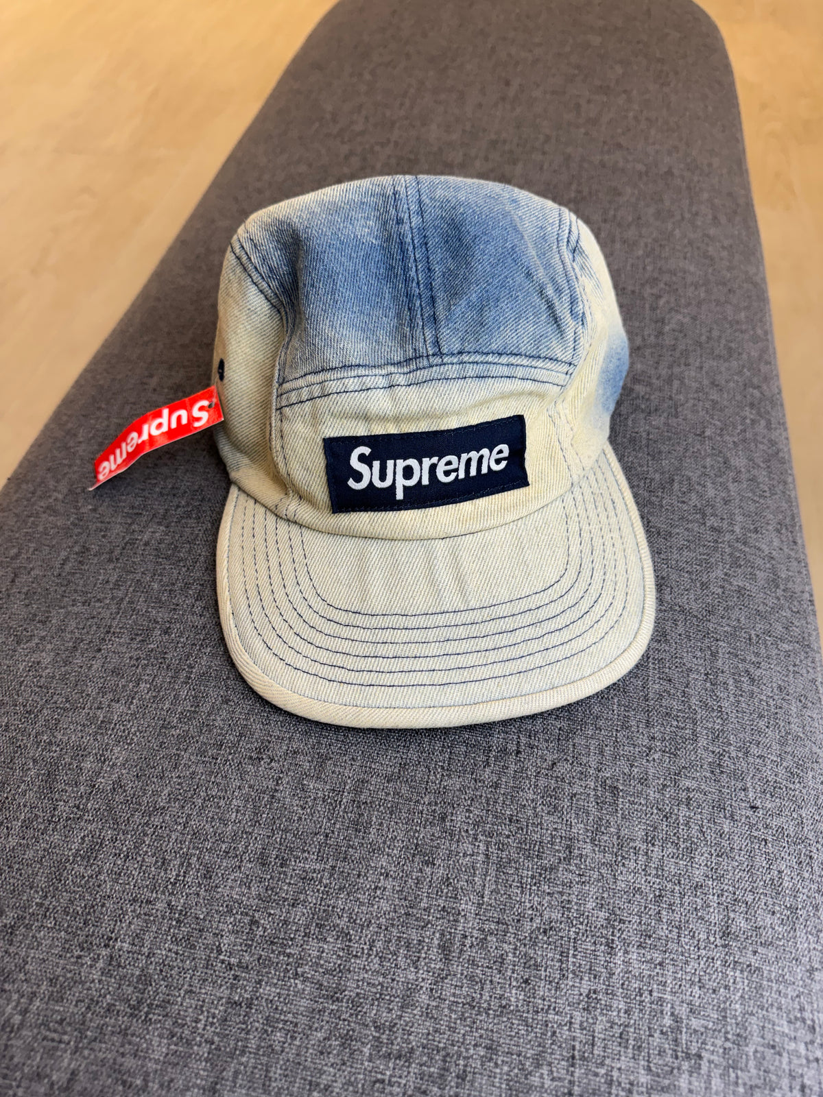 Boné Supreme Washed Chino Twill Camp Denim
