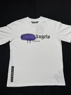 Camiseta Palm Angels London Sprayed White and Purple