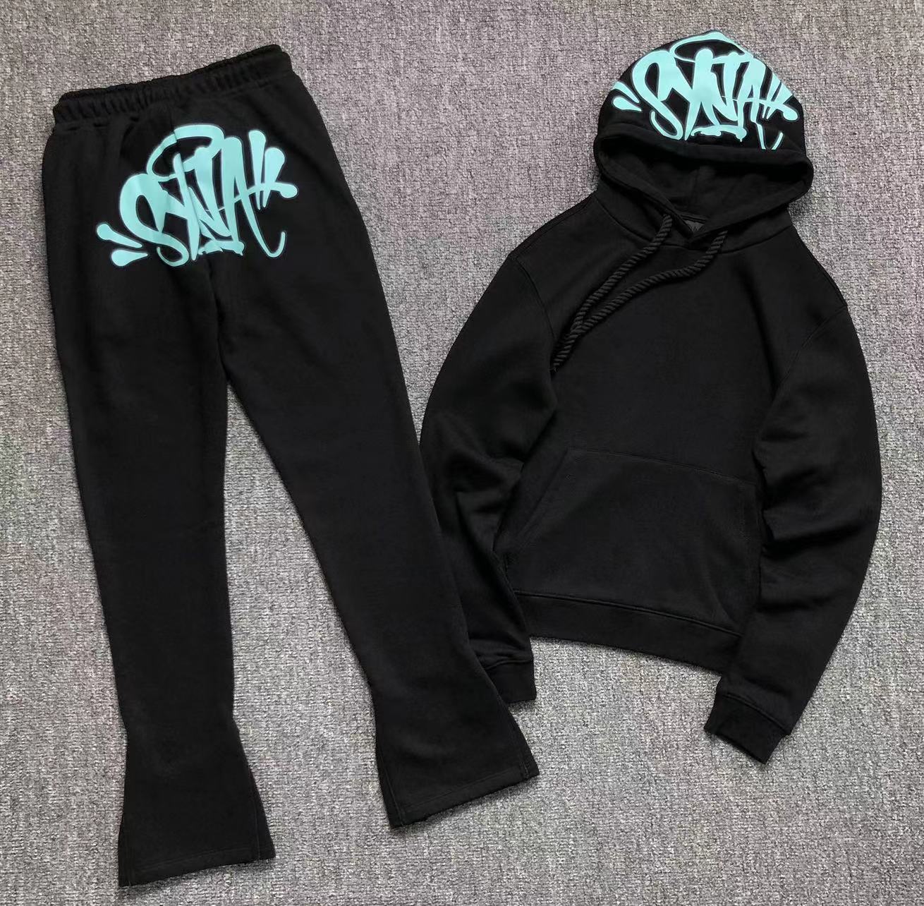 Conjunto Synaworld Logo Preto/Azul