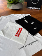 Camiseta Supreme Comme des Garçons Split Box Logo White