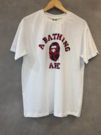 Camiseta Bape Color Camo A College White and Red