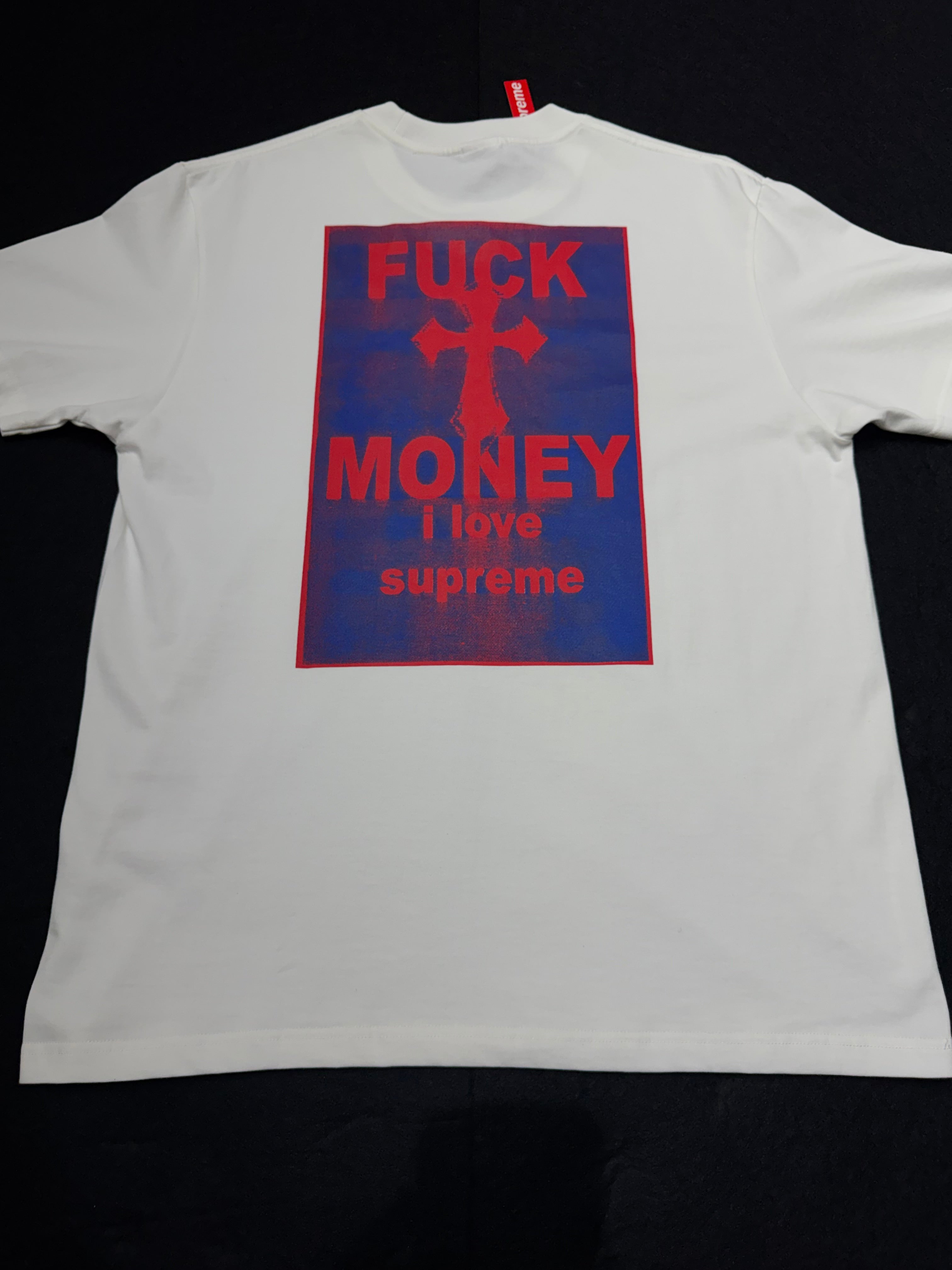 Camiseta Supreme Fuck Money White