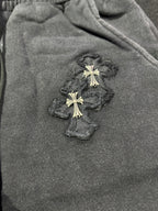 SHORTS CHROME HEARTS WASHED LOGO BLACK