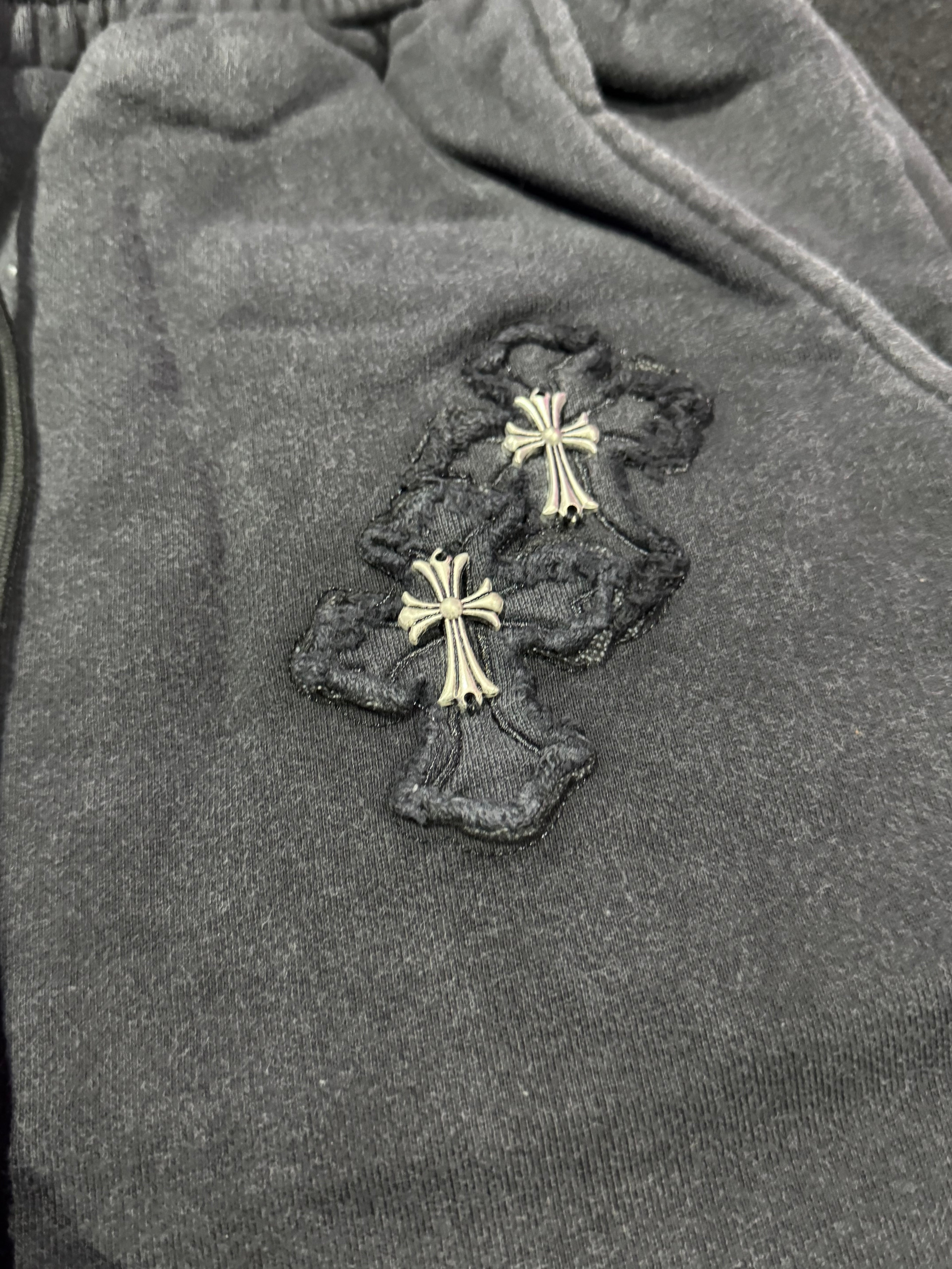 SHORTS CHROME HEARTS WASHED LOGO BLACK