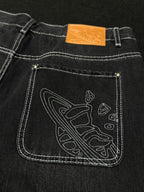 Broken Planet Denim Shorts Washed Black