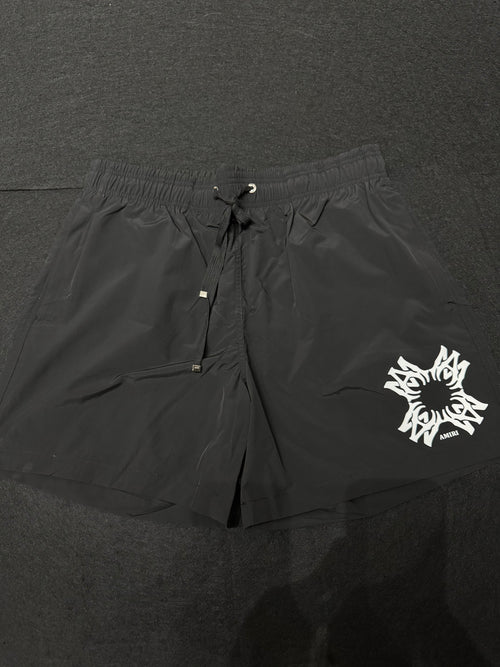 Amiri Leg Logo Sweat Shorts Black
