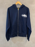 Casaco Corteiz Island Puff Print Zip Navy