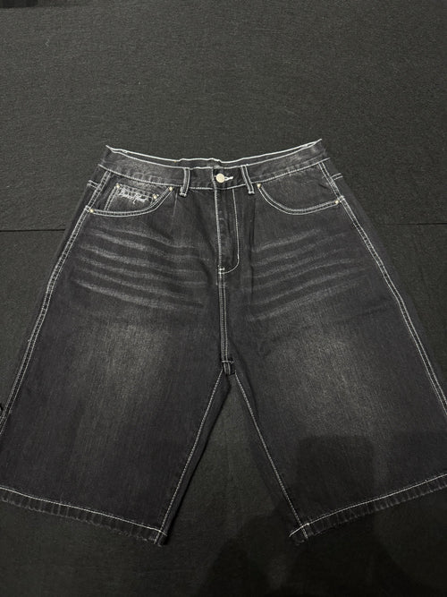 Broken Planet Denim Shorts Washed Black