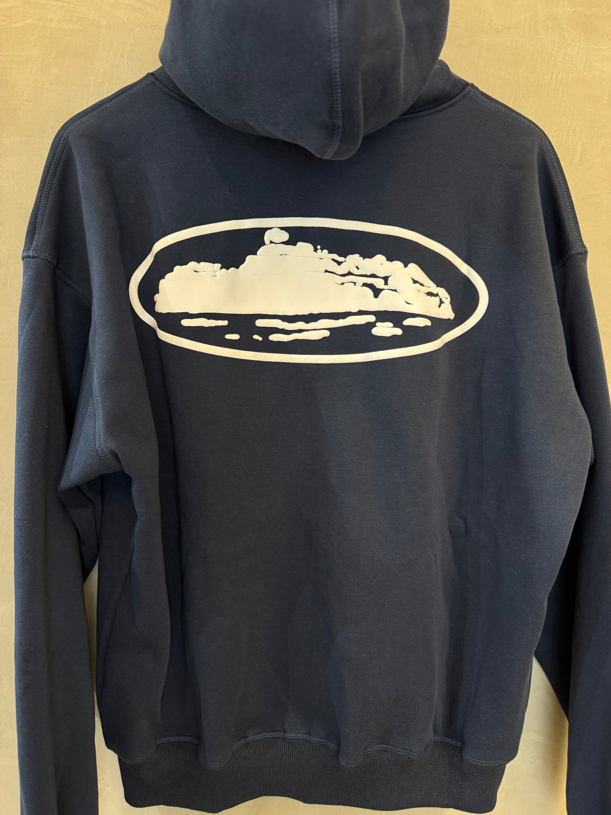 Casaco Corteiz Island Puff Print Zip Navy
