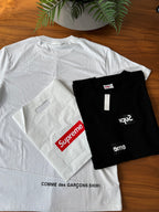 Camiseta Supreme Comme des Garçons Split Box Logo White