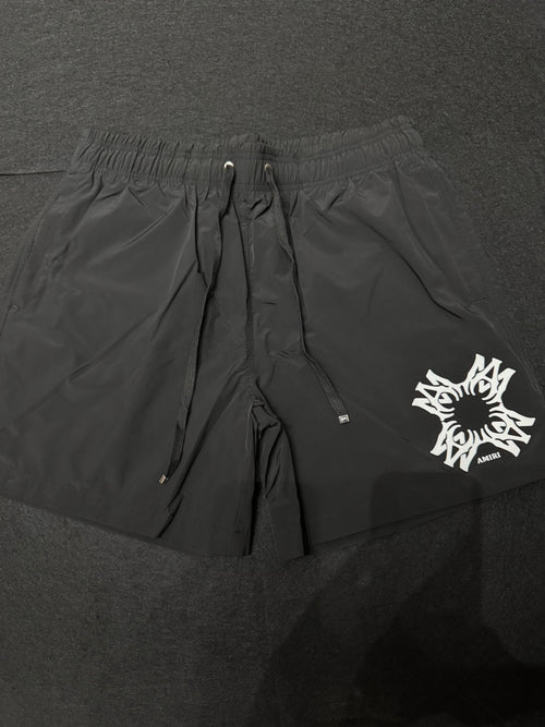 Amiri Leg Logo Sweat Shorts Black
