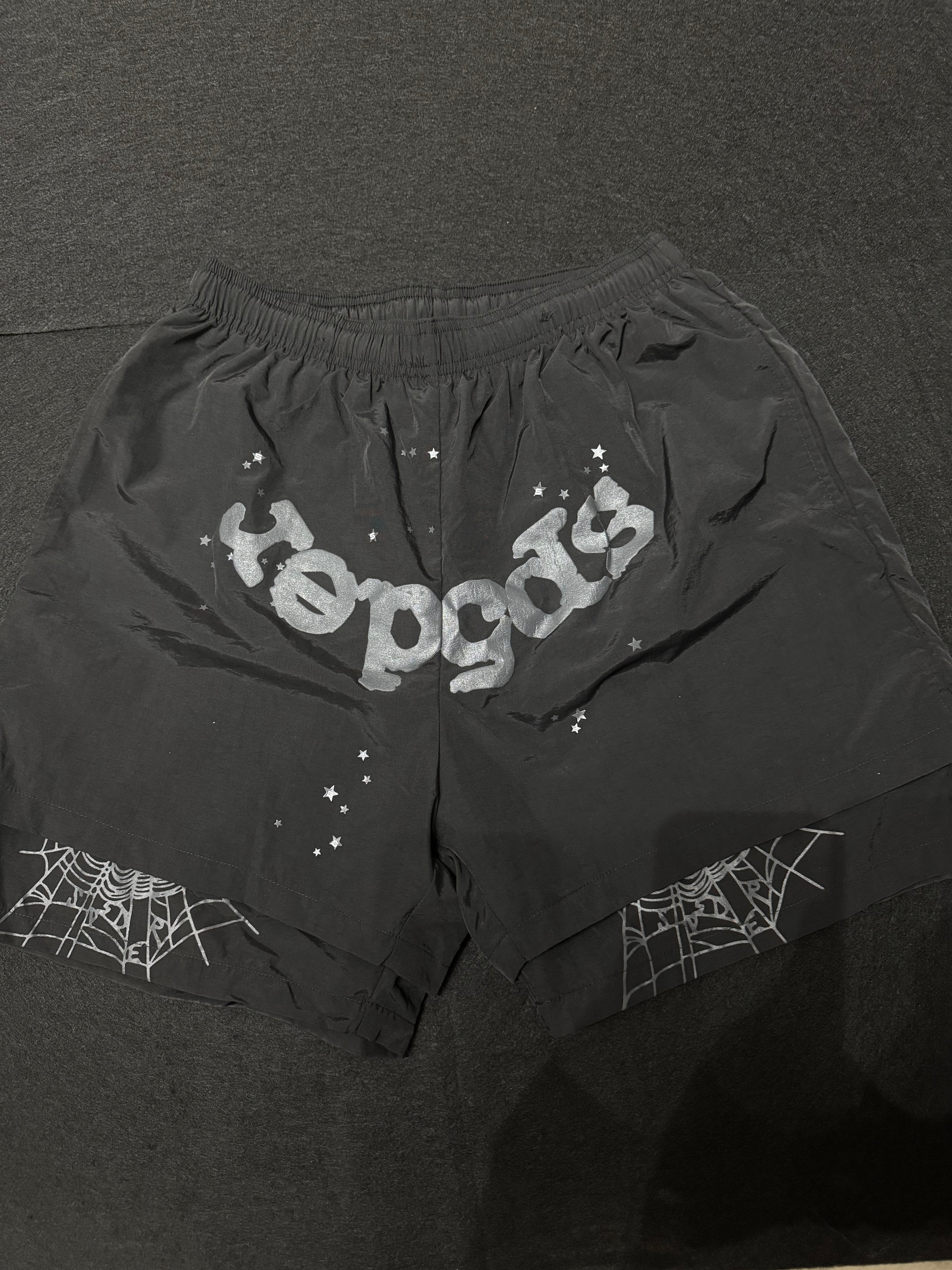 Shorts Sp5der Og Web Double Layer Black