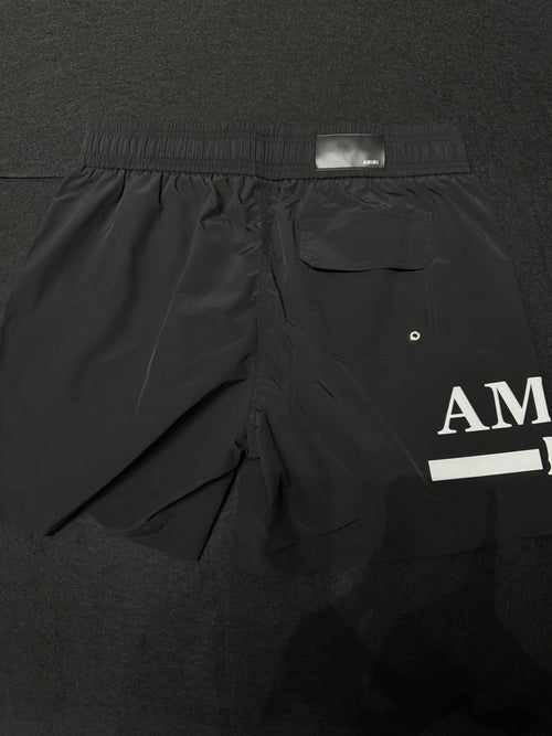 Amiri Leg Logo Written Sweat Shorts Black