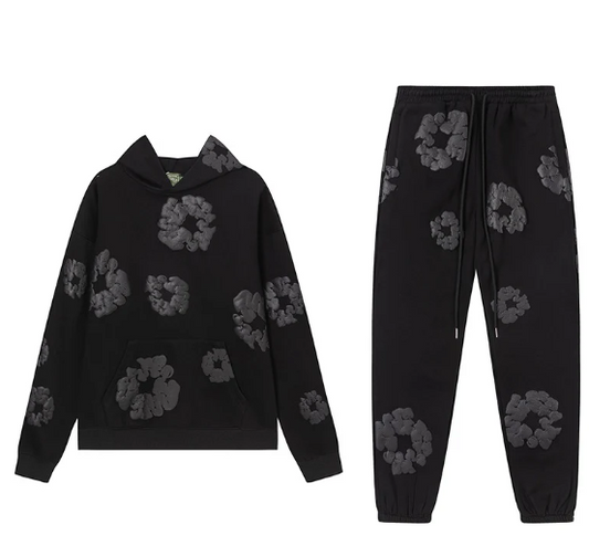 Conjunto Moletom Denim Tears Black Gray