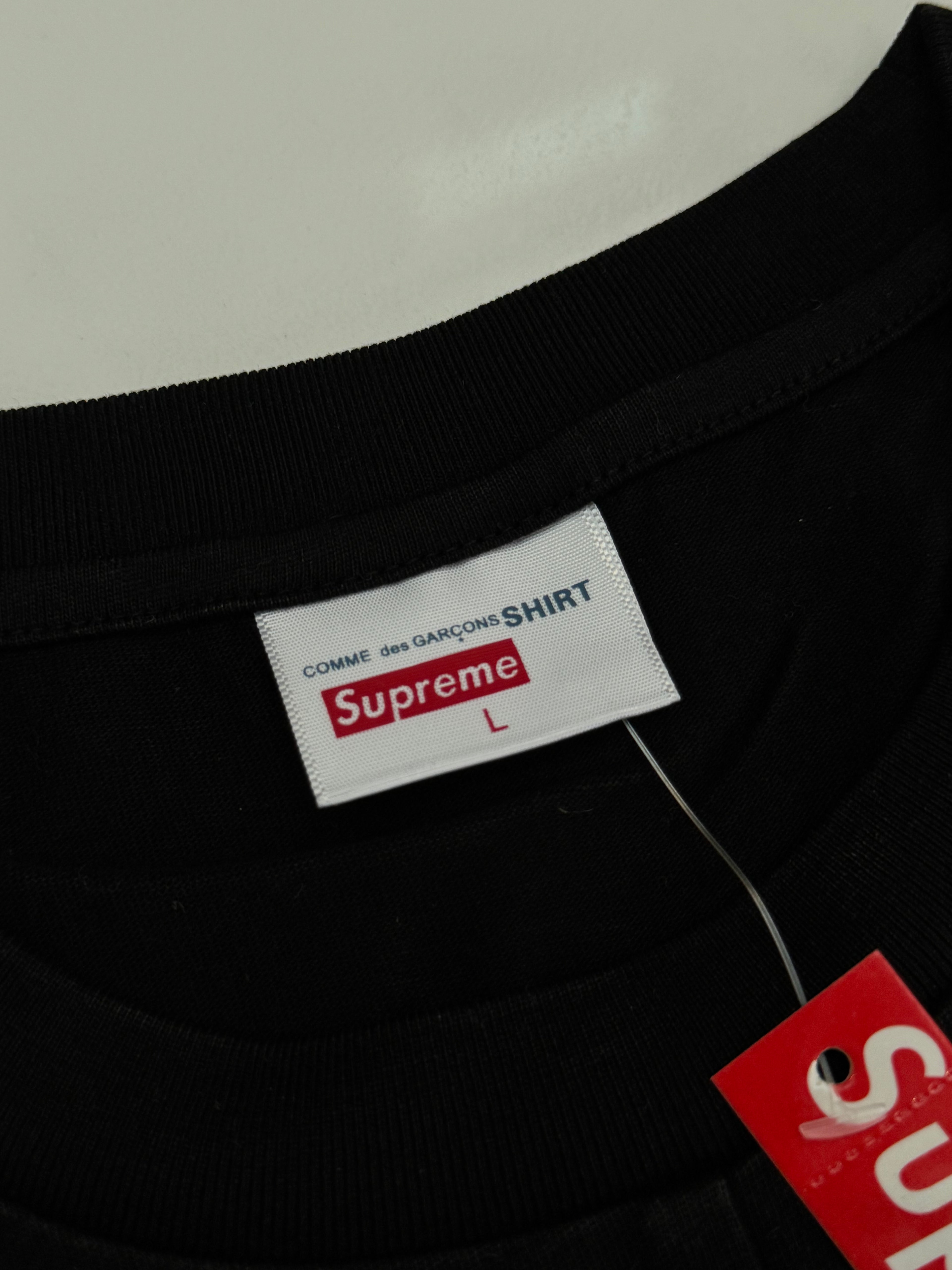 Camiseta Supreme Comme des Garçons Split Box Logo Black