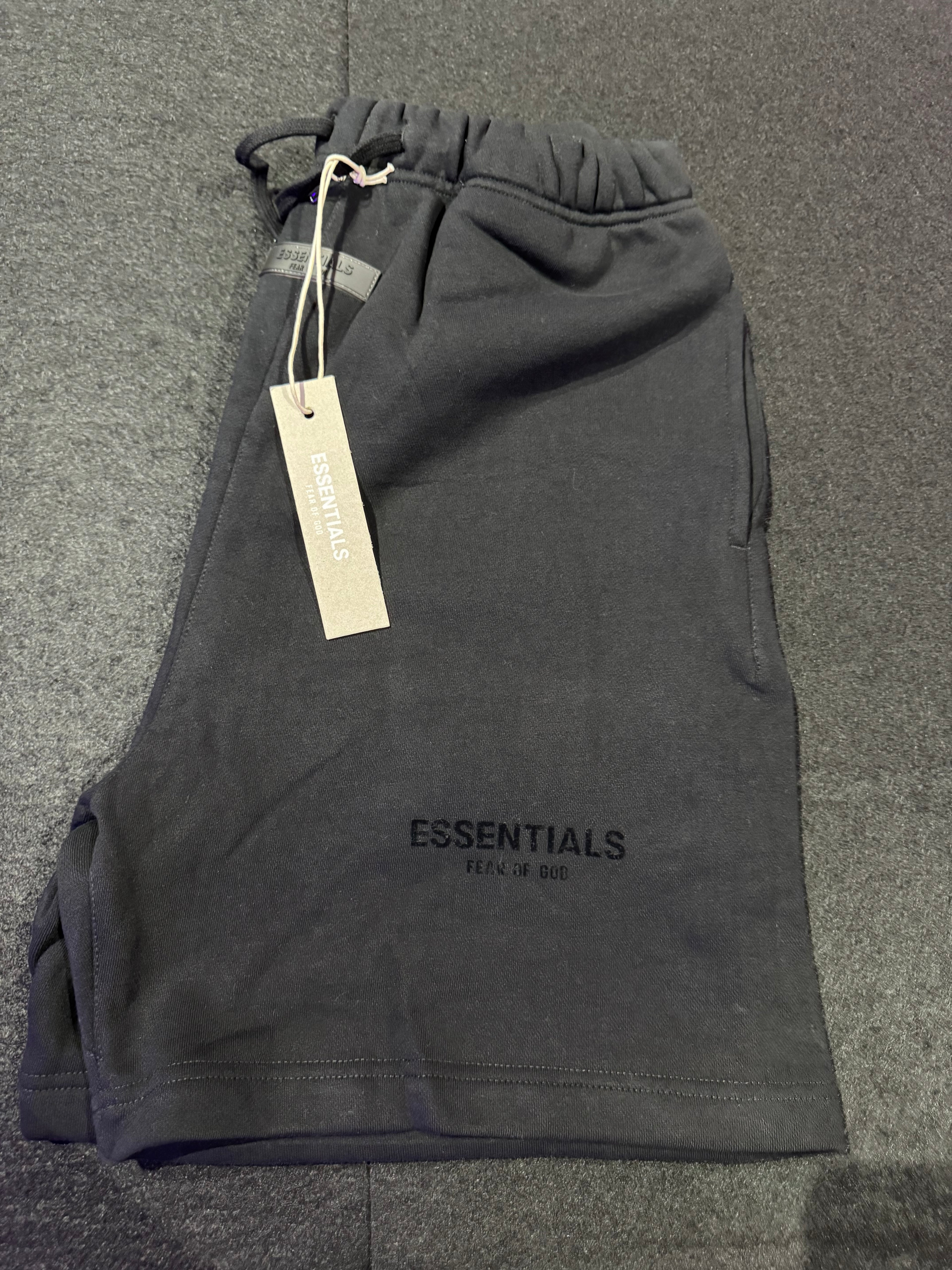 SHORTS FEAR OF GOD ESSENTIALS STRETCH LIMO BLACK