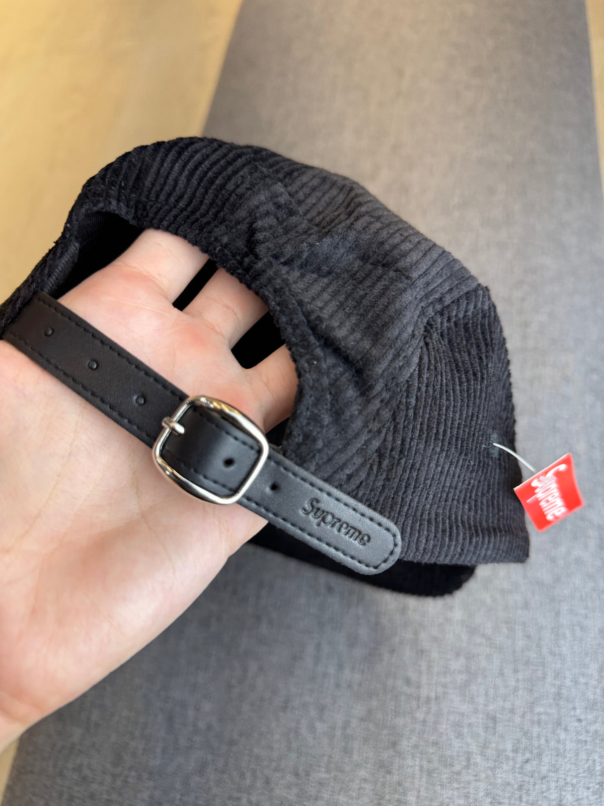 Boné Supreme Corduroy Camp Black