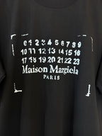Camiseta Maison Margiela Numbers Logo Black
