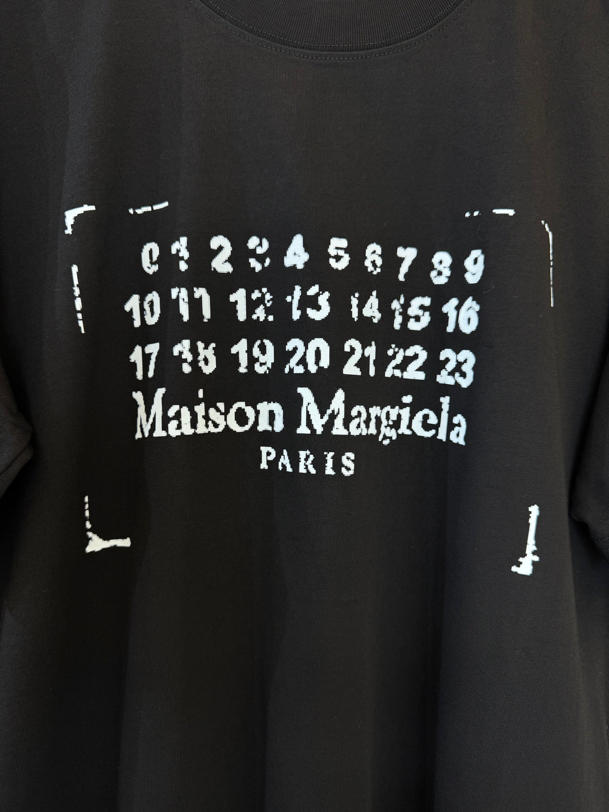 Camiseta Maison Margiela Numbers Logo Black