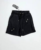 SHORTS CHROME HEARTS WASHED LOGO BLACK